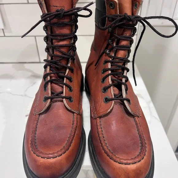 Vintage Red Wings Steel Toe Work Boot High Ankle Size 7.5 B Men’s Leather